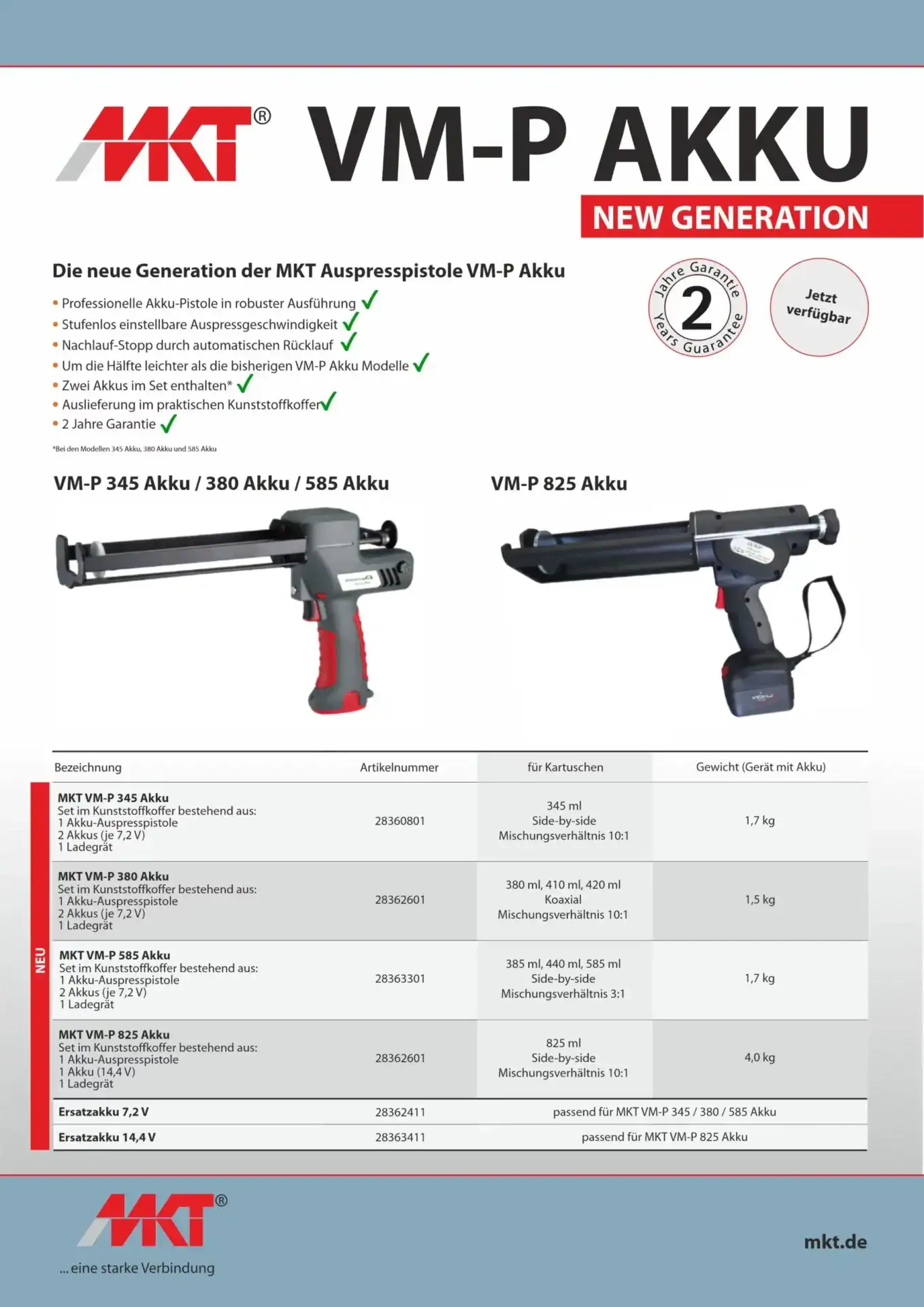 MKT Auspresspistole VM-P Akku