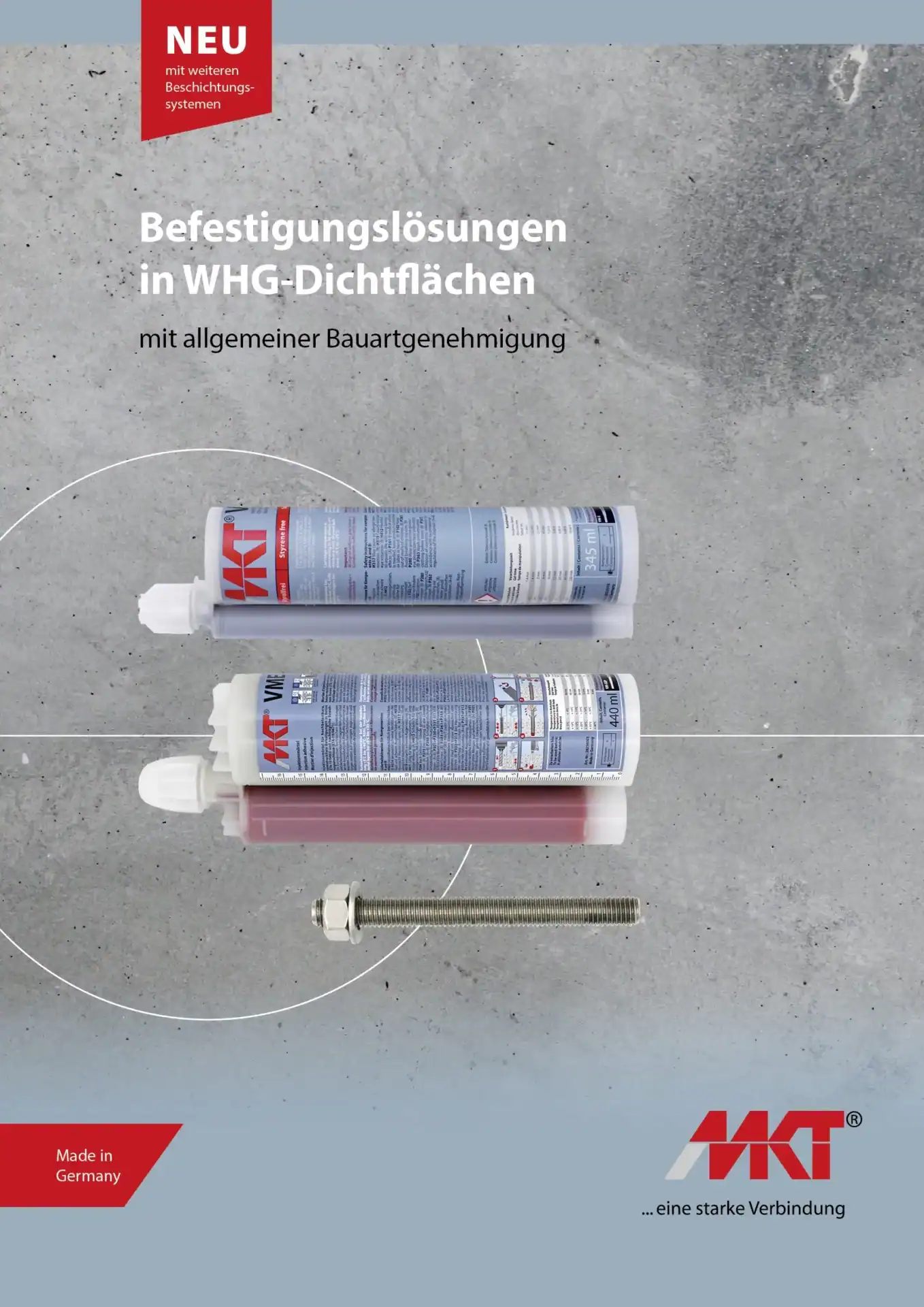 MKT Befestigungslösung in WHG Dichtflächen