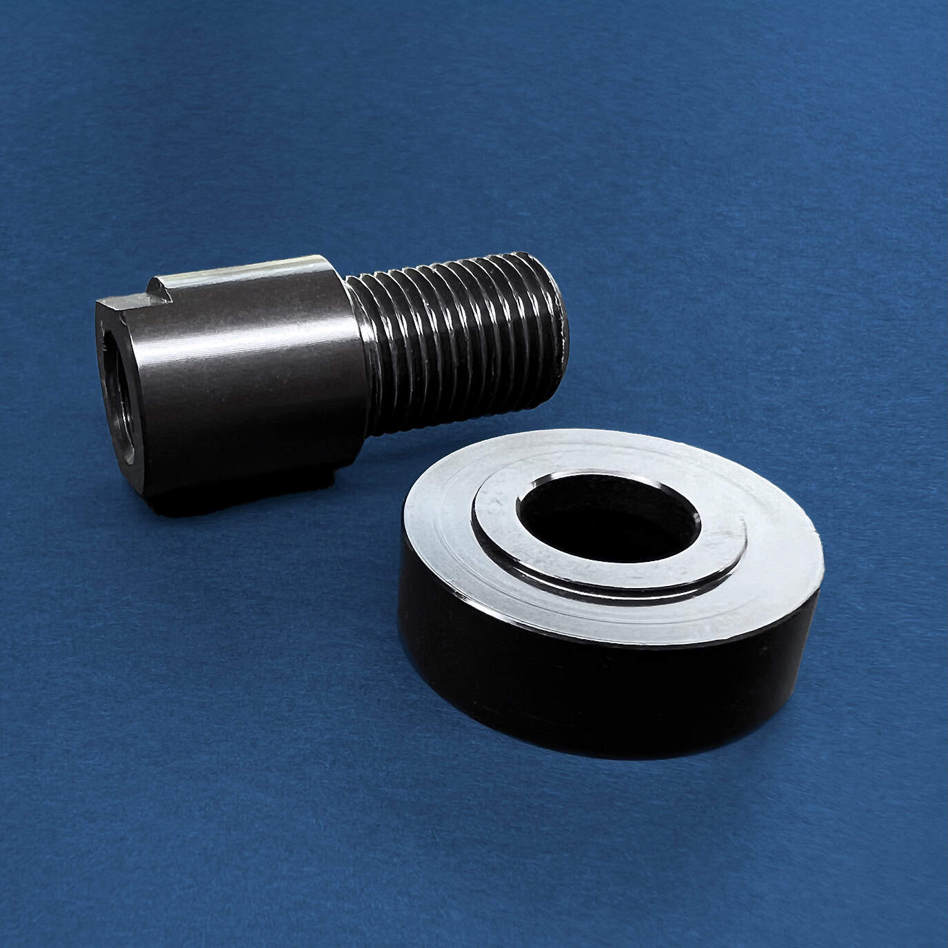 Drehteile Aluminium Präzisionsdrehteil schwarz eloxiert