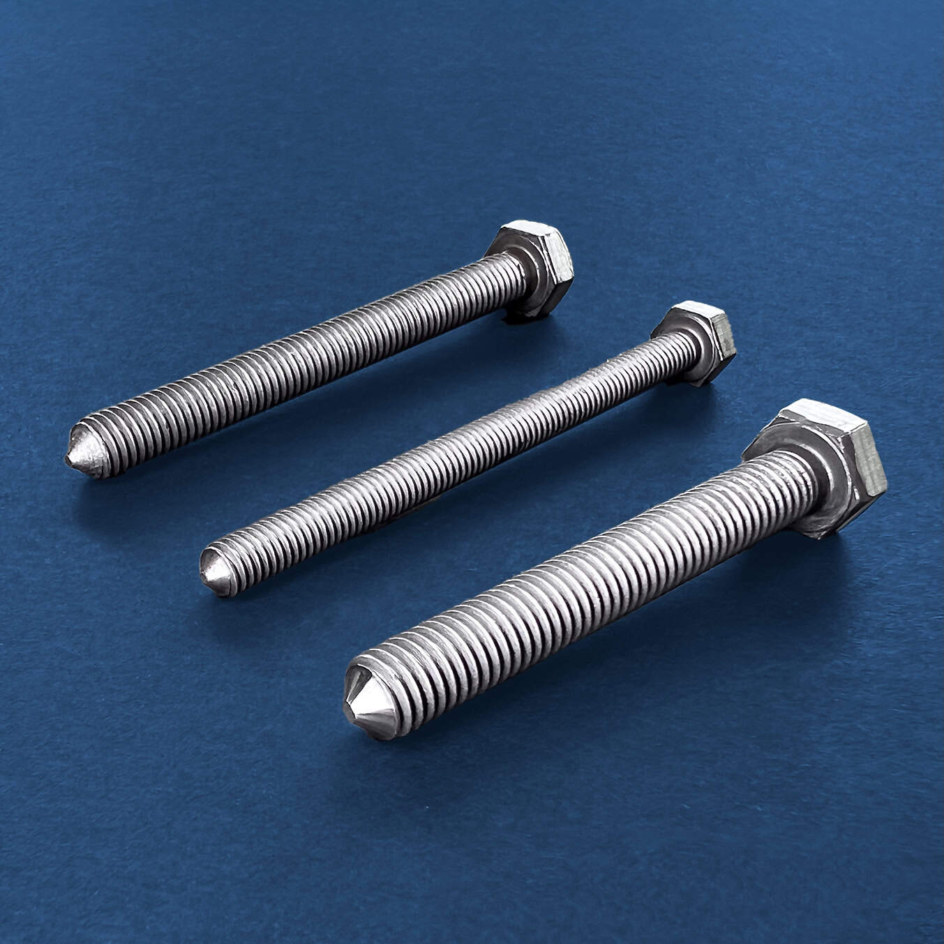 Schrauben mit Spitze DIN 933 Zink Nickel transparent