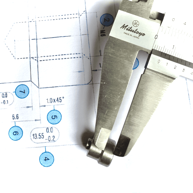 Schieblehre Qualitätsprüfung QS RP Fastener